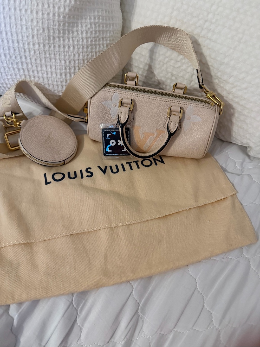 Louis Vuitton Pale Beige Mini Barrel Bag with Detachable Strap